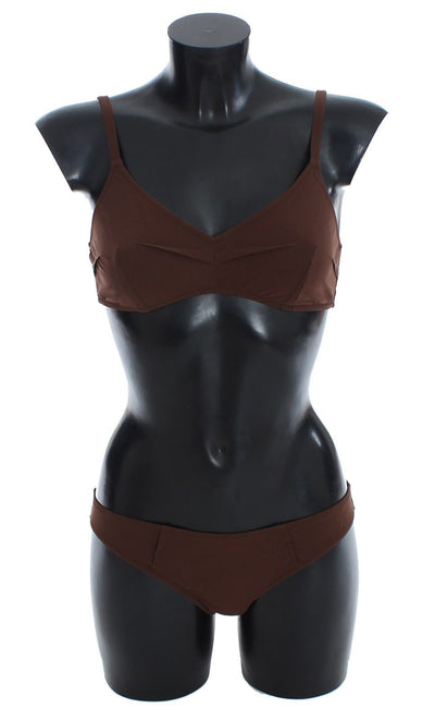 Brown Two Piece Swimsuit Bikini Beachwear