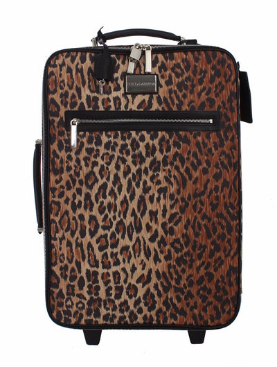 Luggage Bag Leopard Travel Cabin Suitcase Trolley