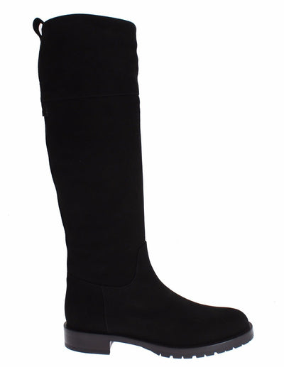 Brown Suede Goatskin Flat Boots