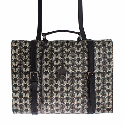 Bag Black Owl Print Leather Backpack