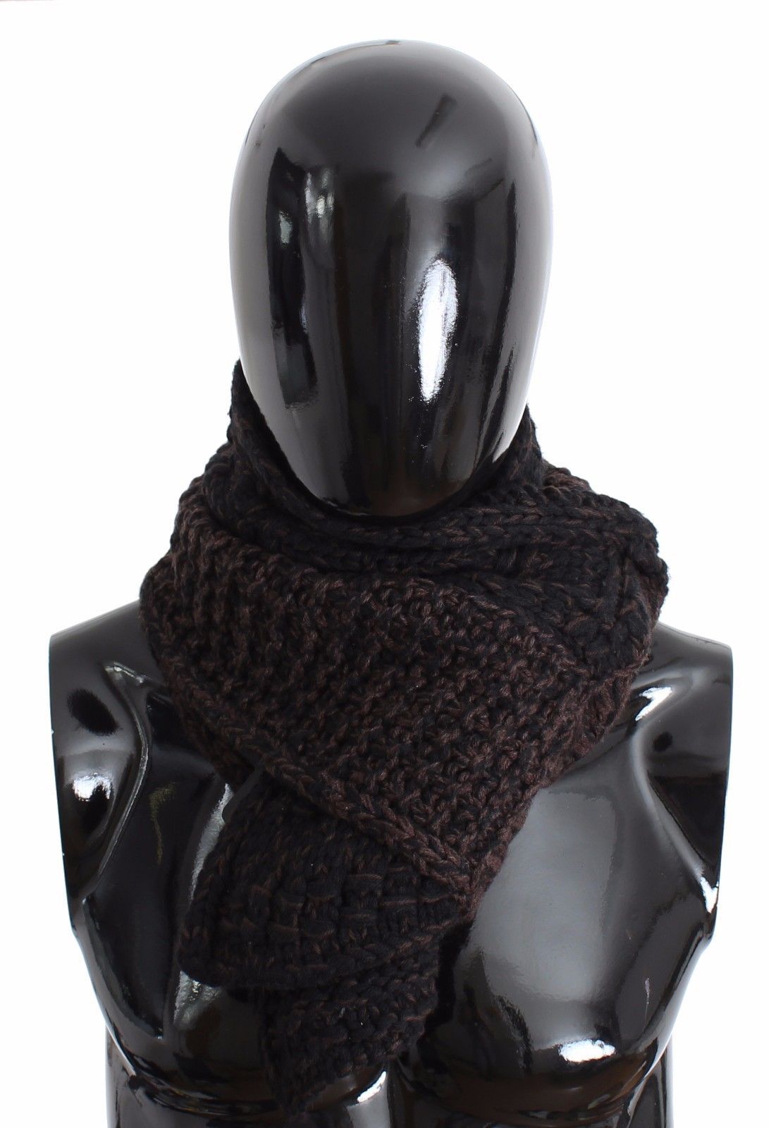 Brown Wool Mens Scarf Wrap