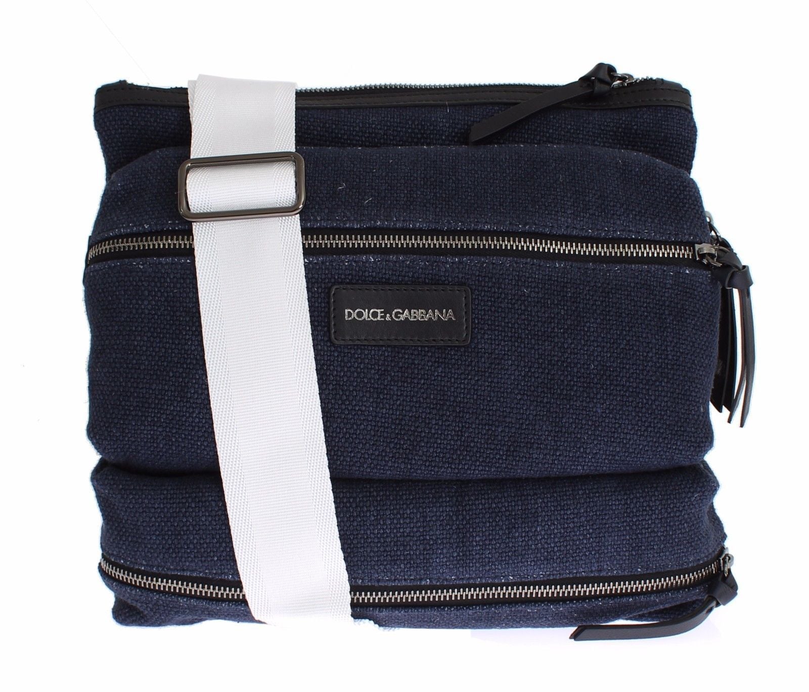 Blue Denim Leather Crossbody Shoulder Bag