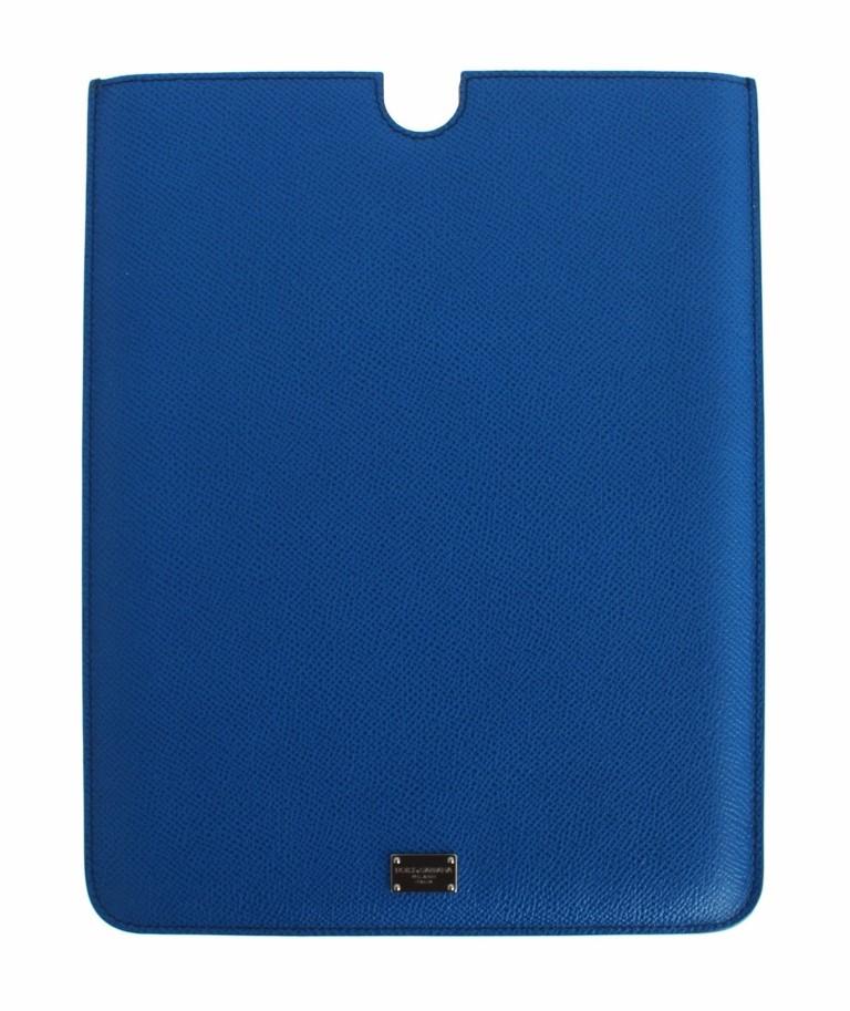 Blue Leather iPAD Tablet eBook Cover Bag