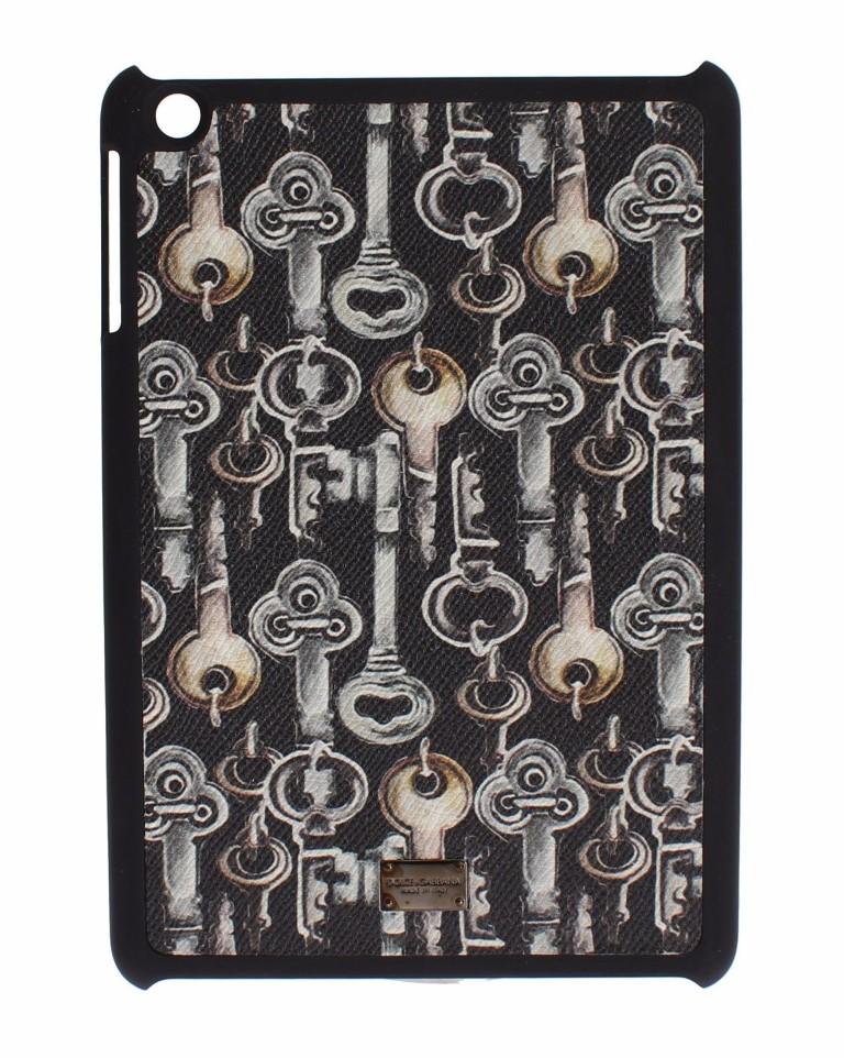 Black Key Print Leather Tablet Ipad Case Cover