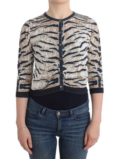 Multicolor tiger printed cardigan