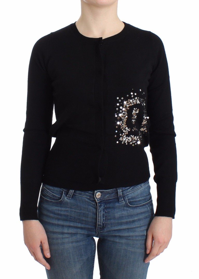Black twinset cardigan top