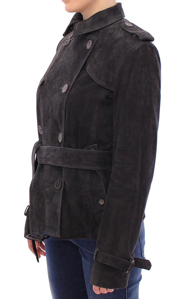 Blue Suede Leather Jacket