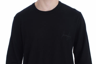 Black Wool Crew-neck Sweater