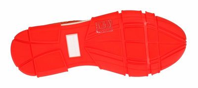 Sneaker Shoes Orange Leather Sport Casual