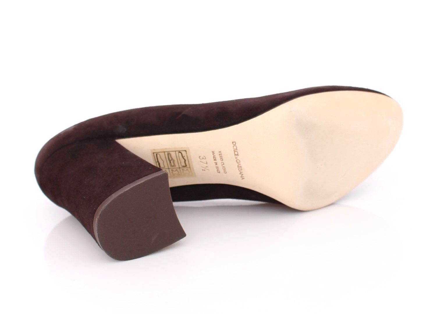 Brown Suede Block Heel Pumps Classic Shoes