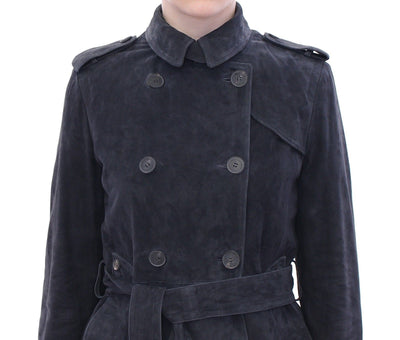 Blue Suede Leather Jacket