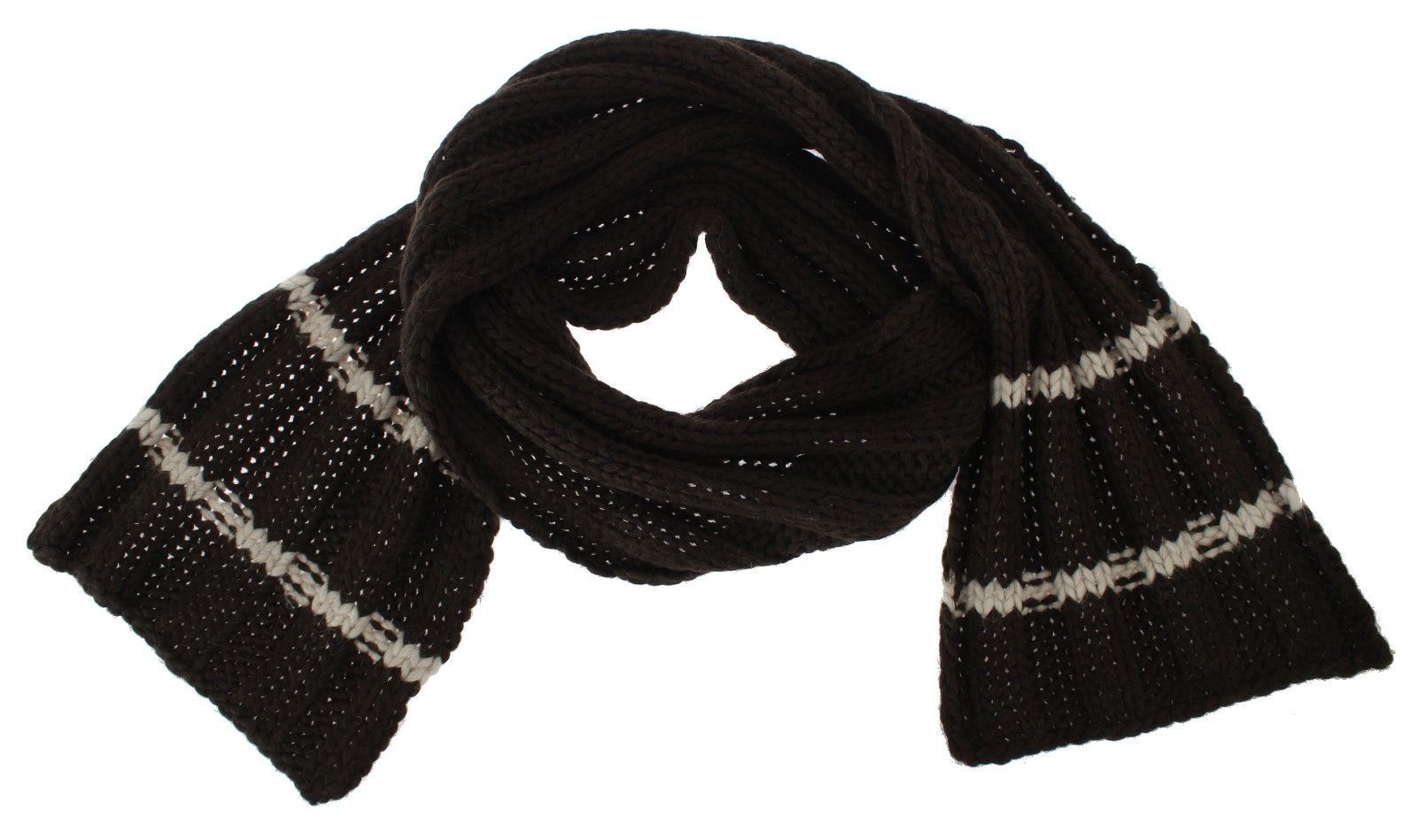 Brown Wool Blend Mens Scarf