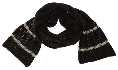 Brown Wool Blend Mens Scarf