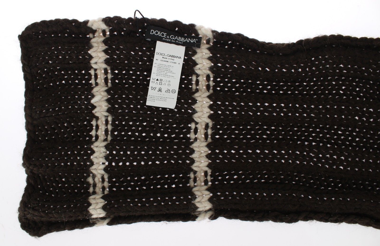 Brown Wool Blend Mens Scarf