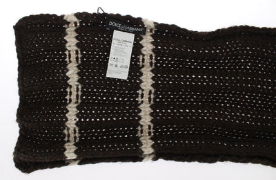 Brown Wool Blend Mens Scarf
