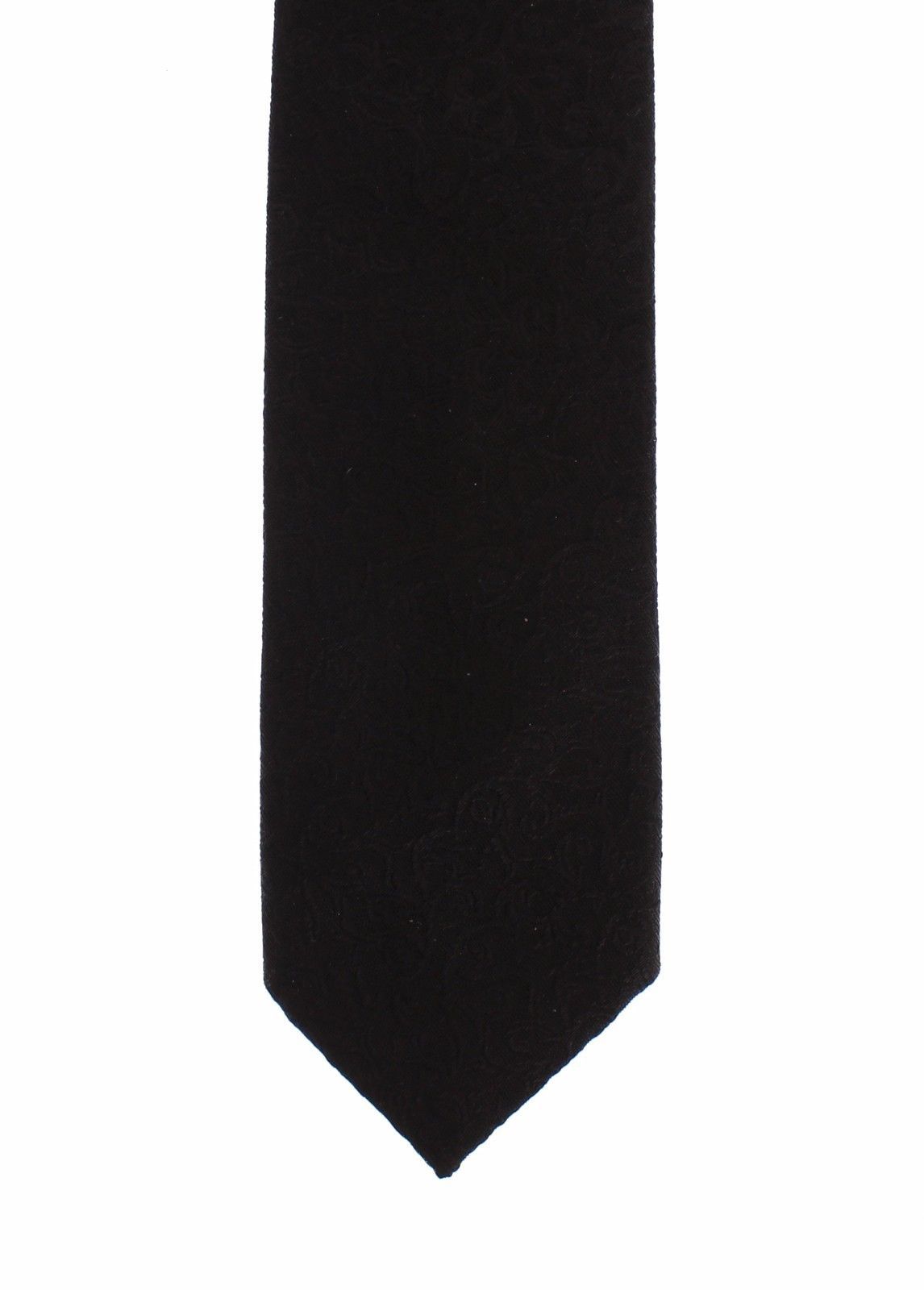 Mens Green Brown Paisley Silk Classic Neck Tie
