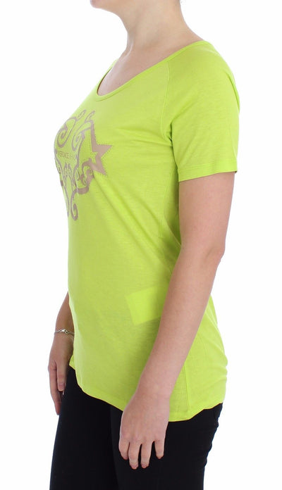 Yellow Crew-neck Studded T-shirt