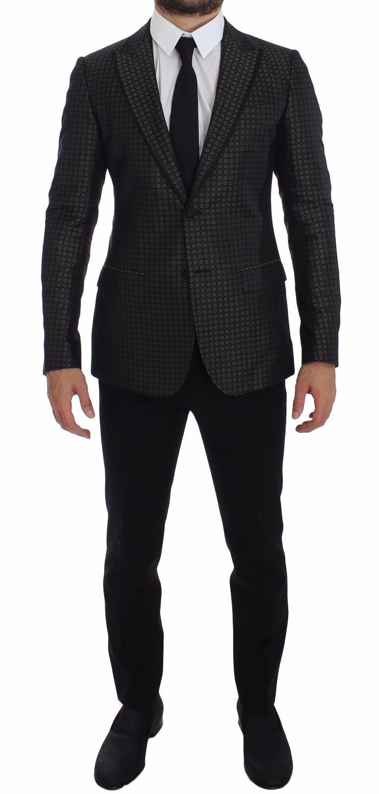 Green Silk Slim Two Button Blazer