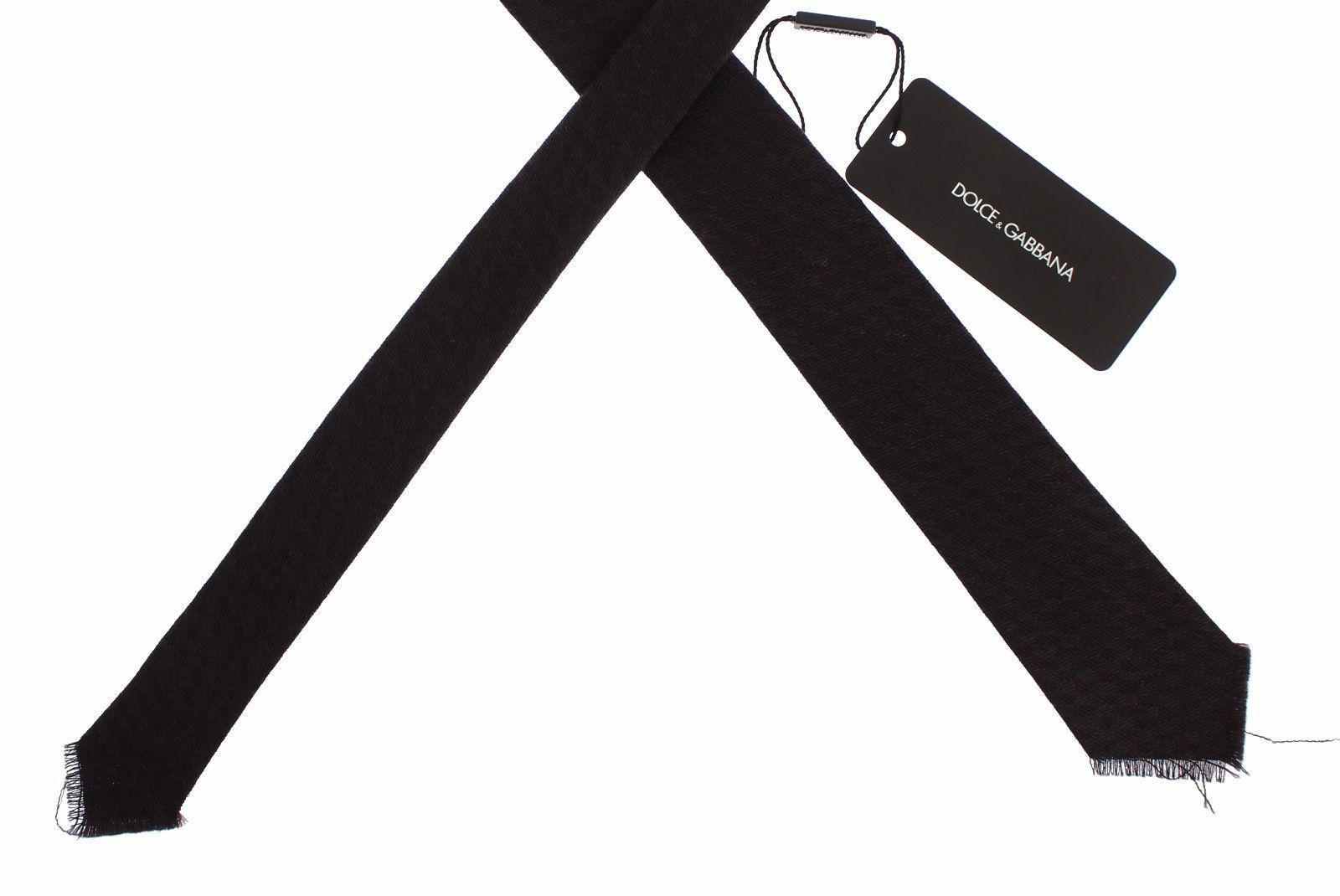 Men Brown Wool Skinny Neck Tie