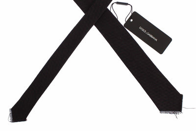 Men Brown Wool Skinny Neck Tie