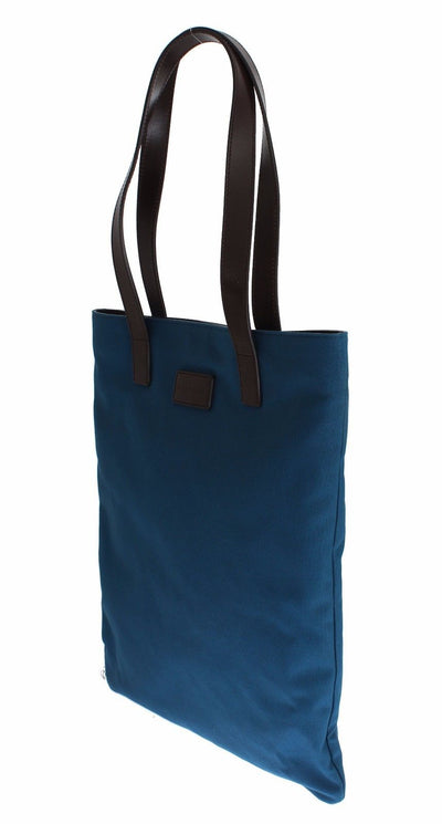 Blue Denim Leather Hand Shoulder Travel Bag