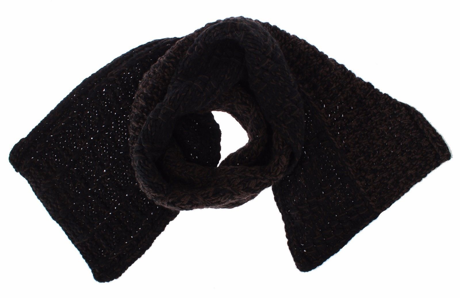 Brown Wool Mens Scarf Wrap