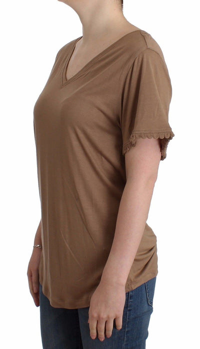 Brown shortsleeved top