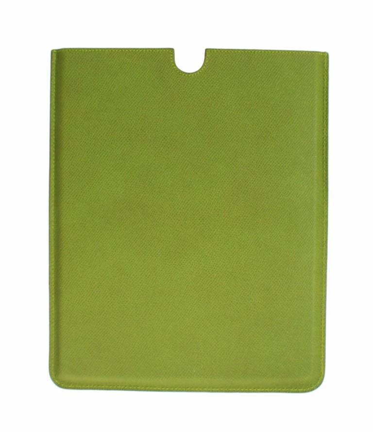 Green Leather iPAD Tablet eBook Cover Bag