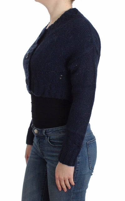 Blue cropped cardigan