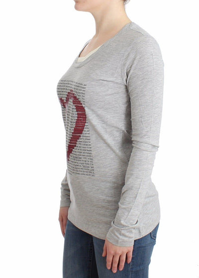 Gray longsleeved cotton top