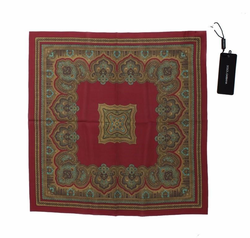 Multicolor Baroque Print Silk Scarf