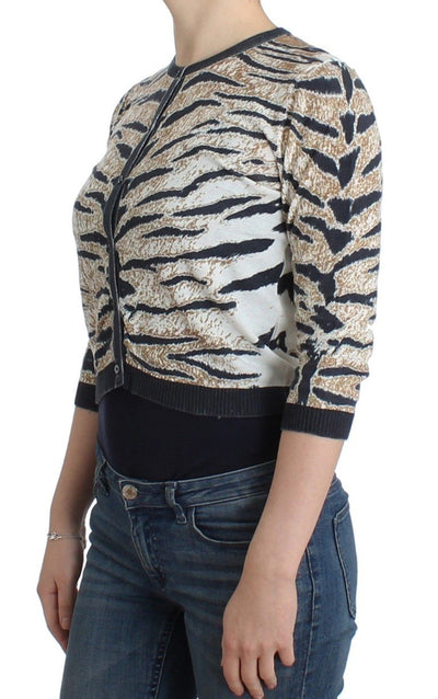 Multicolor tiger printed cardigan