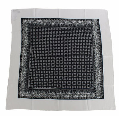White Black Soldier Modal Silk Scarf