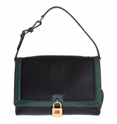 MISS BONITA Green Caiman Leather Hand Shoulder Bag