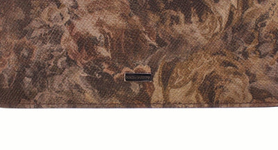 Brown Floral Logo Leather iPAD Tablet eBook Cover