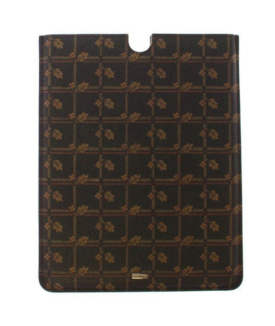Brown Floral Logo Leather iPAD Tablet eBook Cover