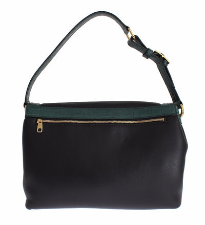 MISS BONITA Green Caiman Leather Hand Shoulder Bag