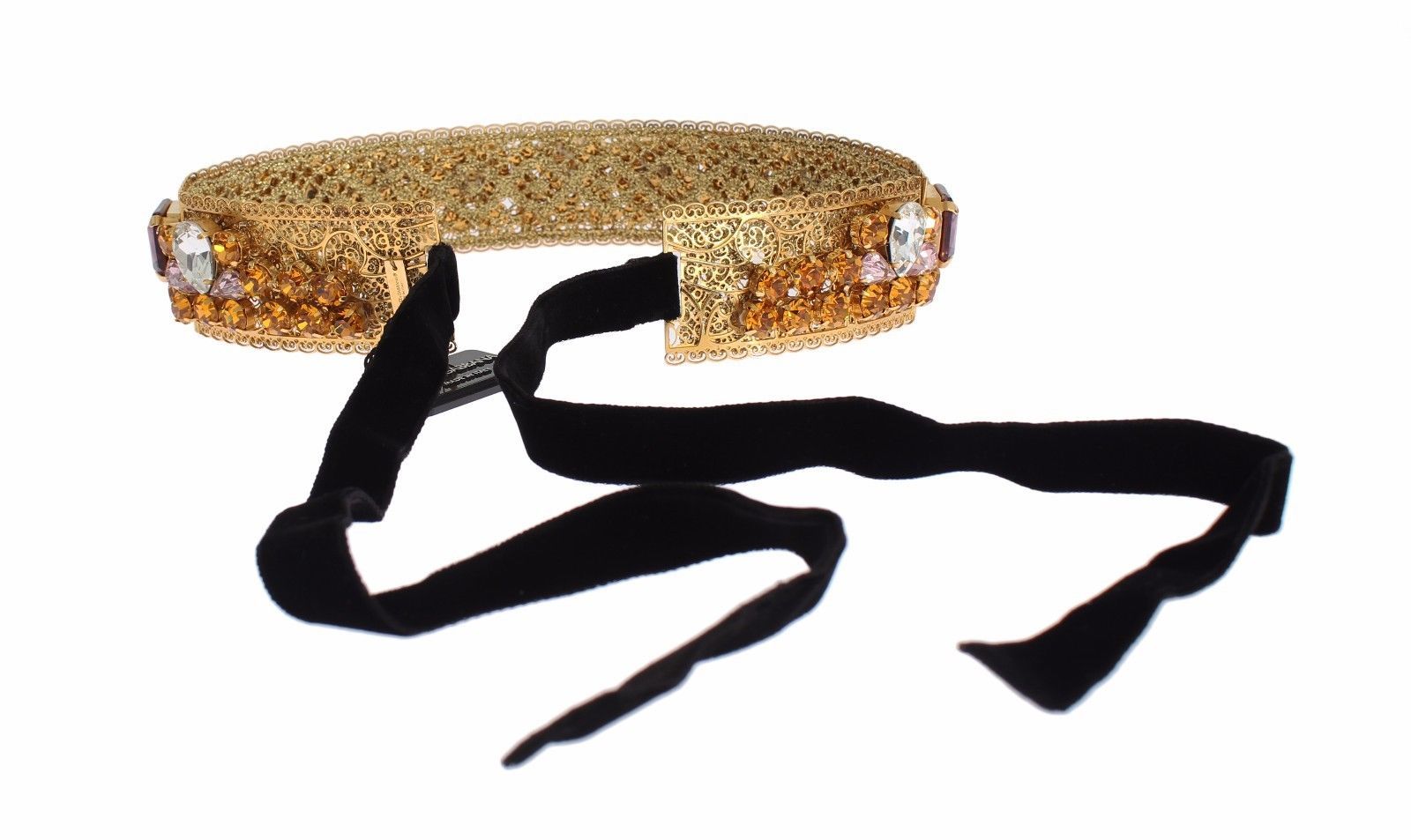 Crown Gold-plated Crystal Sicily GEMME Tiara Headband