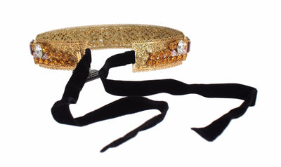 Crown Gold-plated Crystal Sicily GEMME Tiara Headband