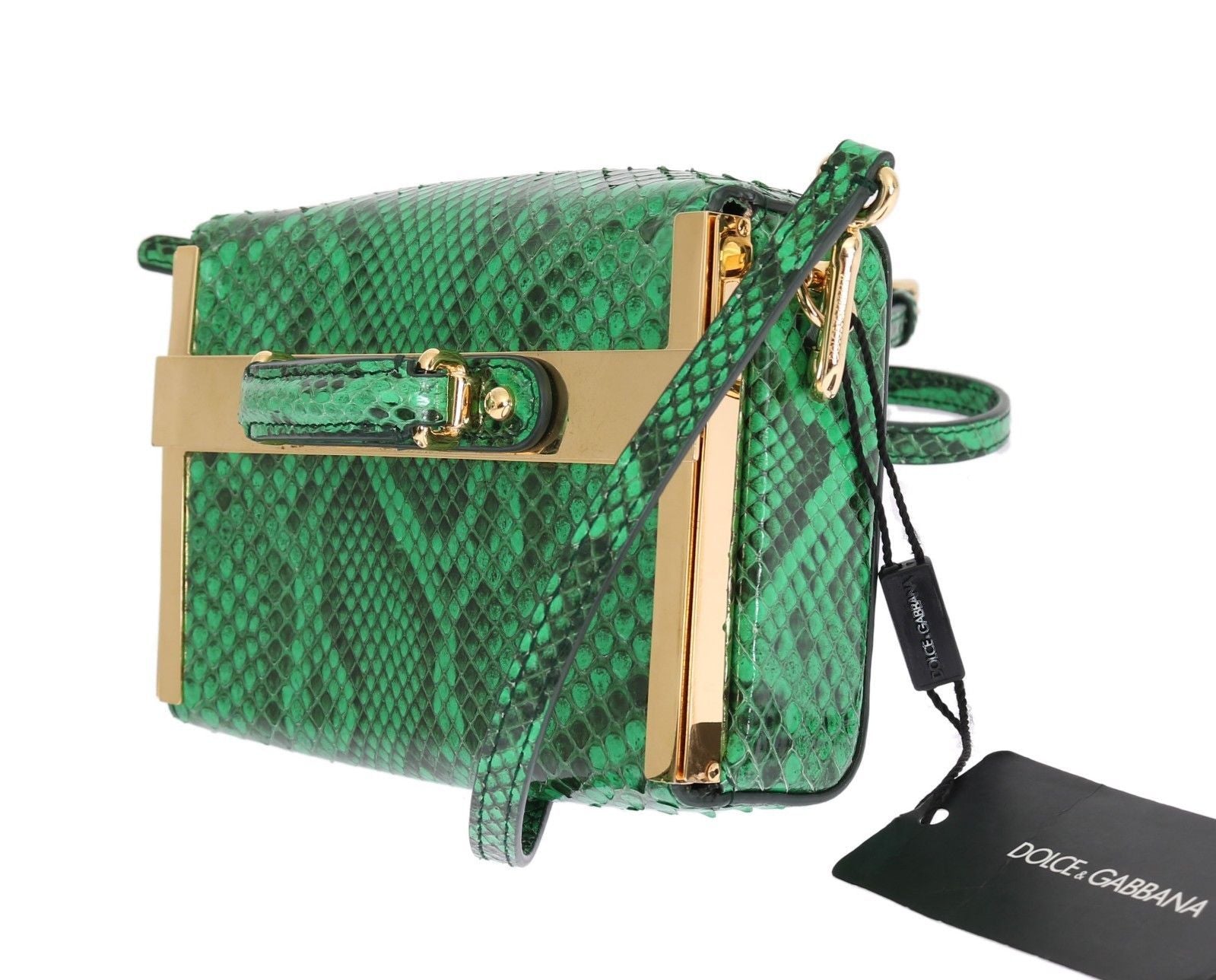 Purse GILDA Green Python Snakeskin Shoulder Handbag