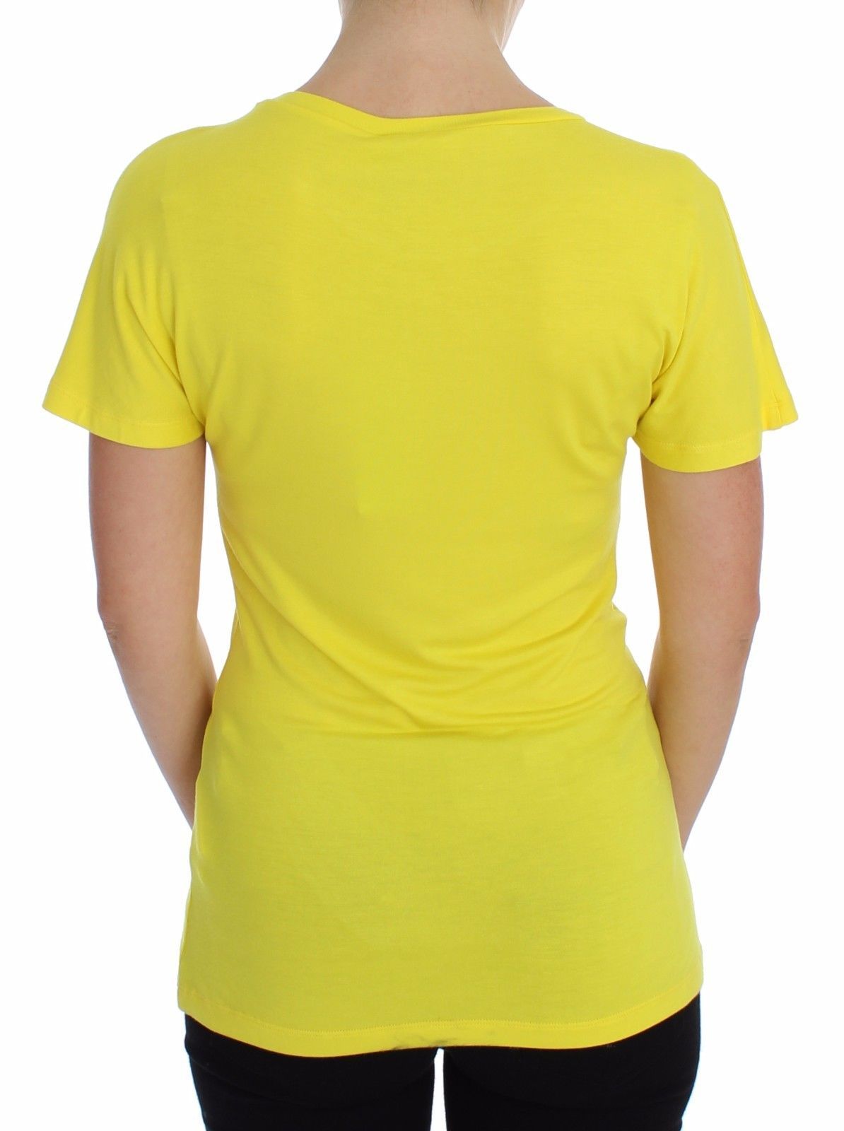Yellow Crewneck Studded T-shirt