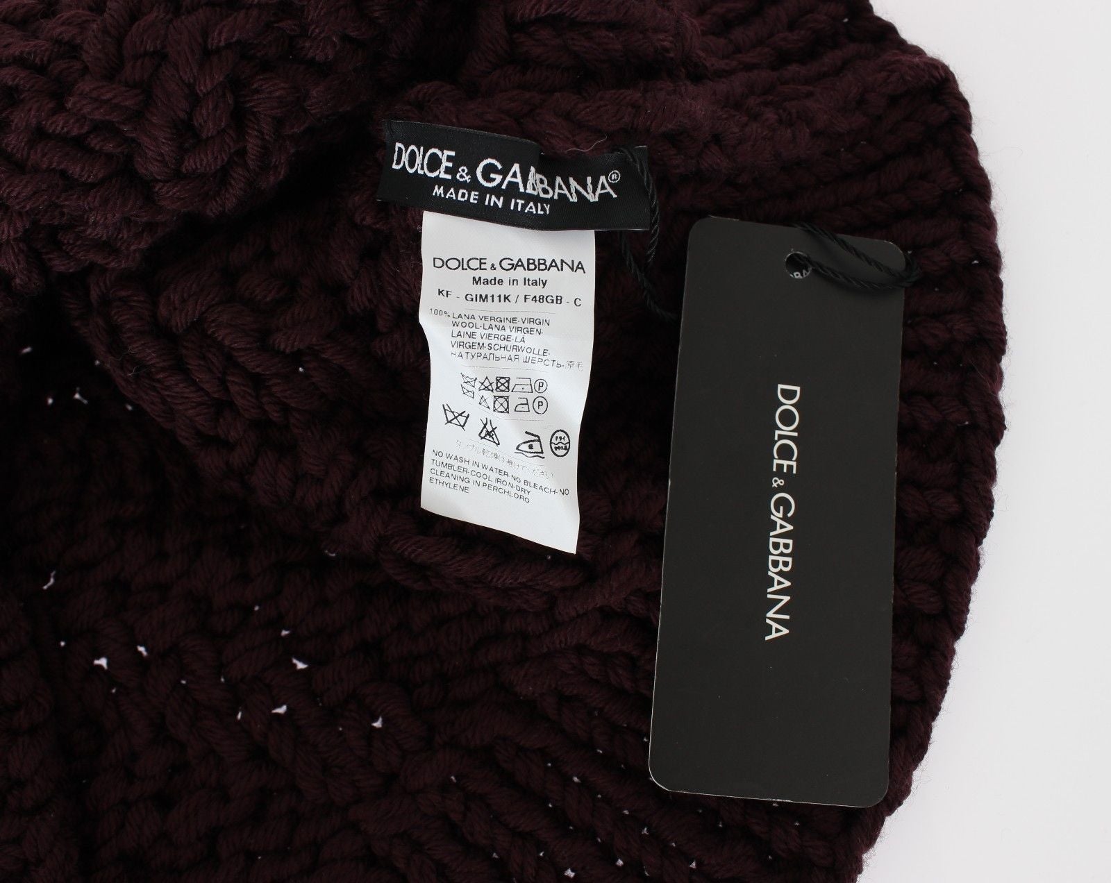 Purple Wool Knitted Mens Warmer Scarf