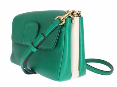 Green Leather Shoulder Messenger Satchel