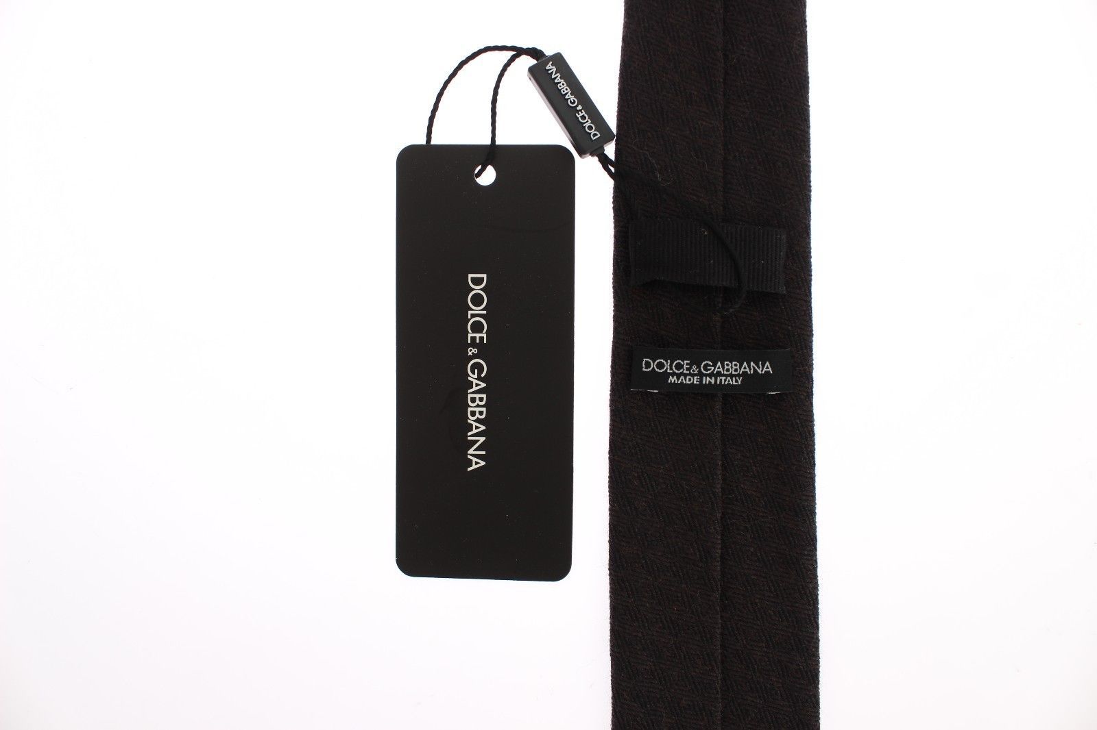 Men Brown Wool Skinny Neck Tie