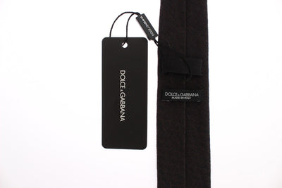 Men Brown Wool Skinny Neck Tie