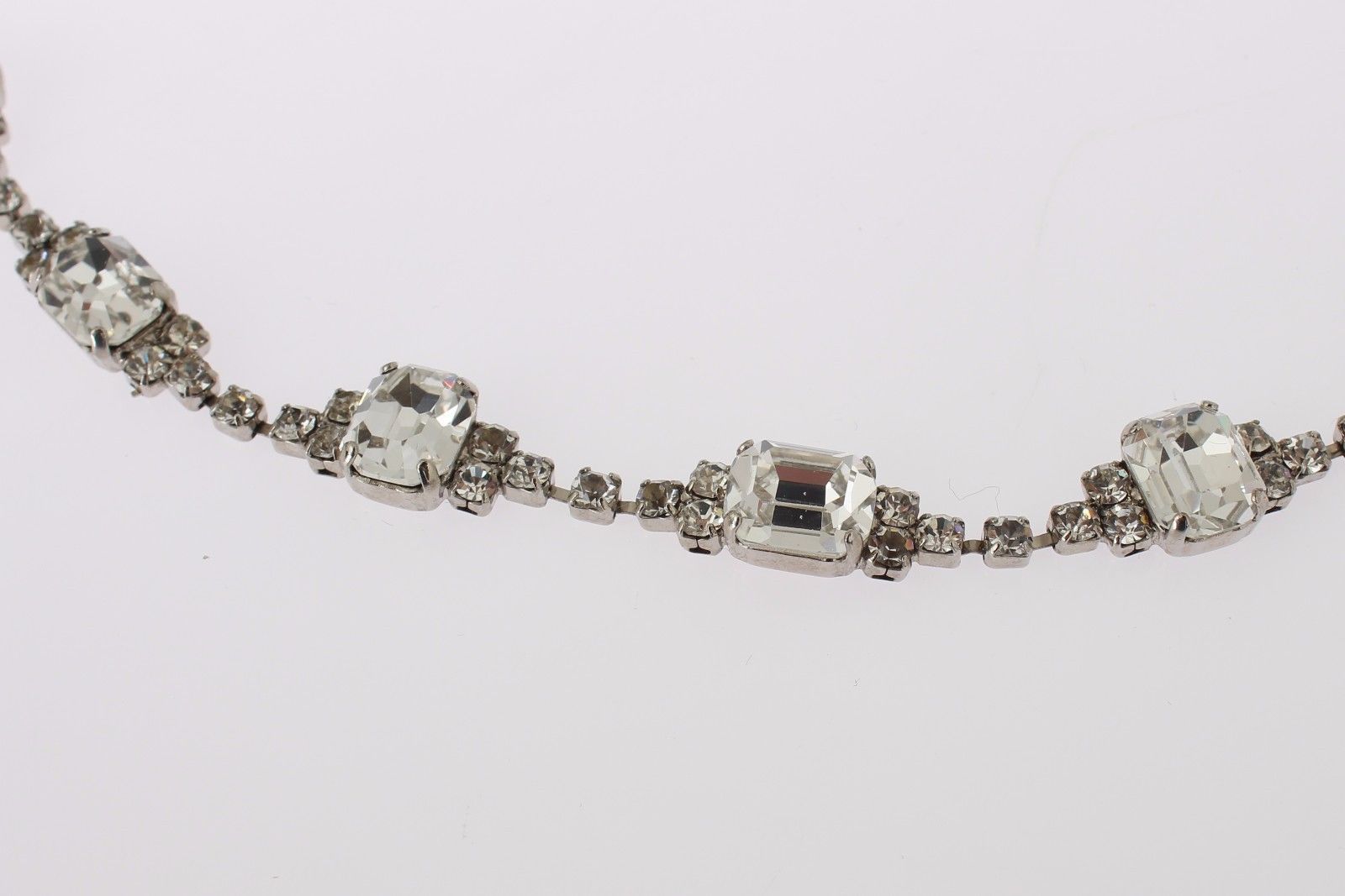 Silver Brass Crystal Head Hair Band