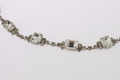 Silver Brass Crystal Head Hair Band