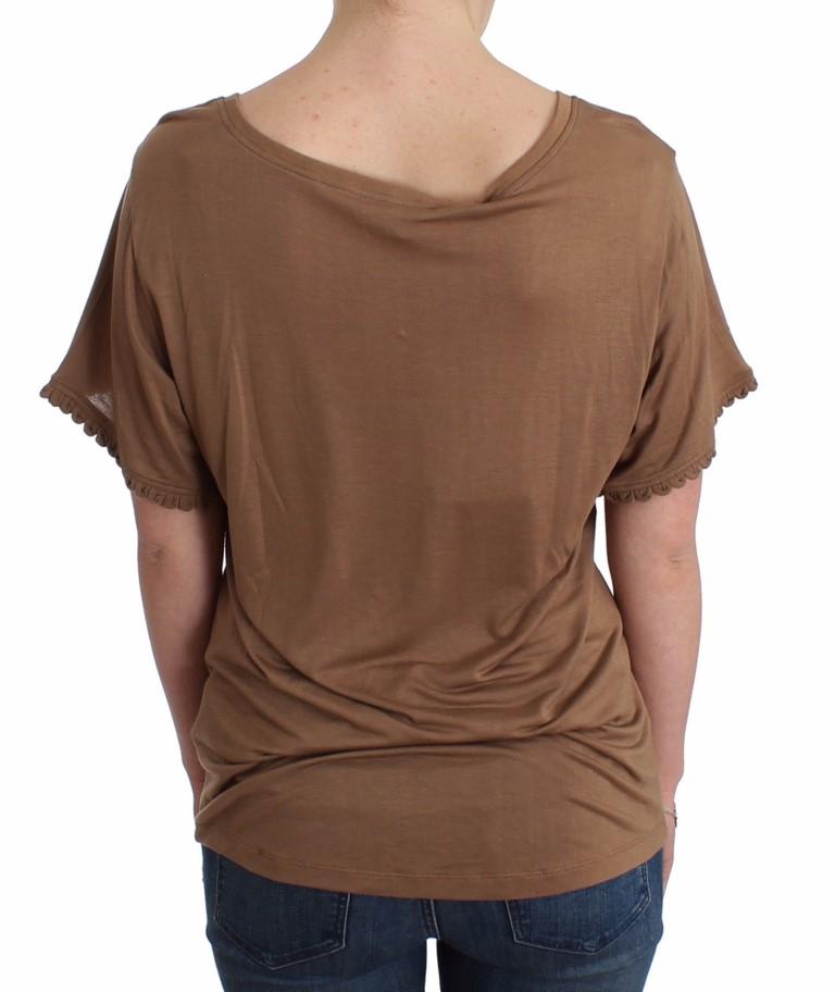 Brown shortsleeved top