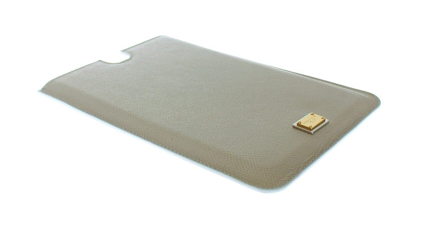Gray Leather iPAD Tablet eBook Cover Bag
