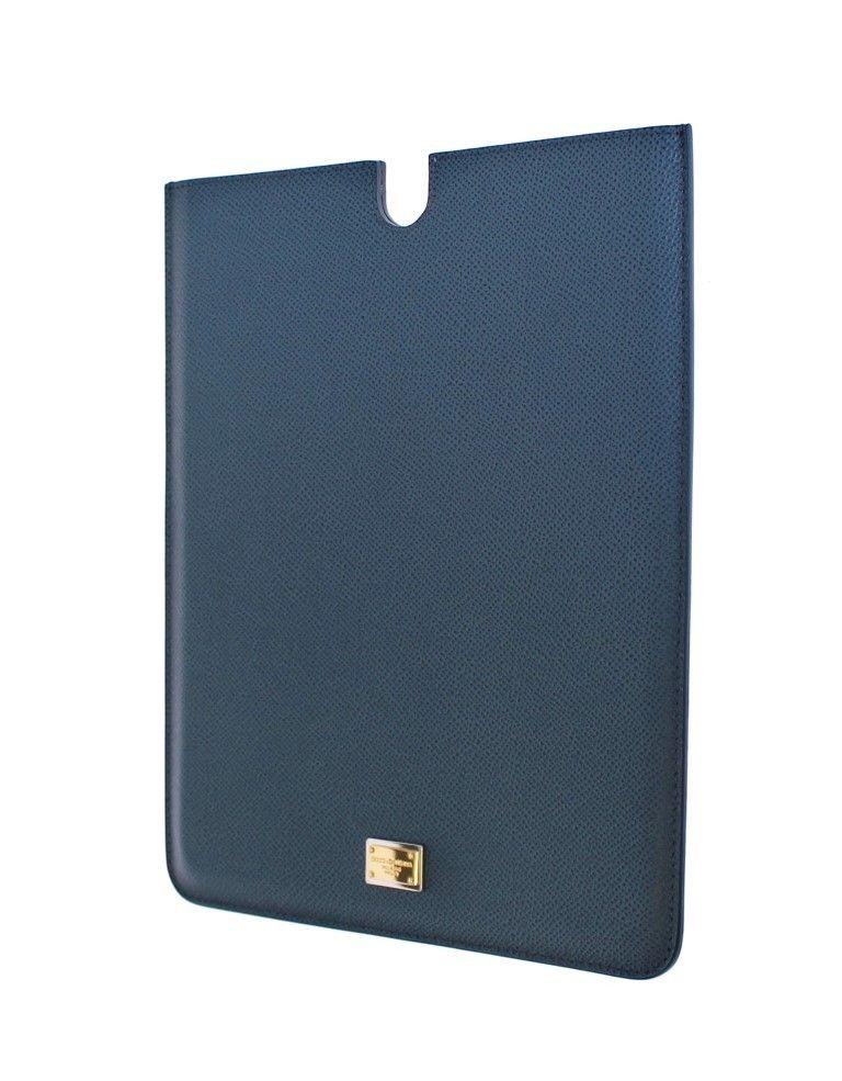 Blue Leather iPAD Tablet eBook Cover Bag
